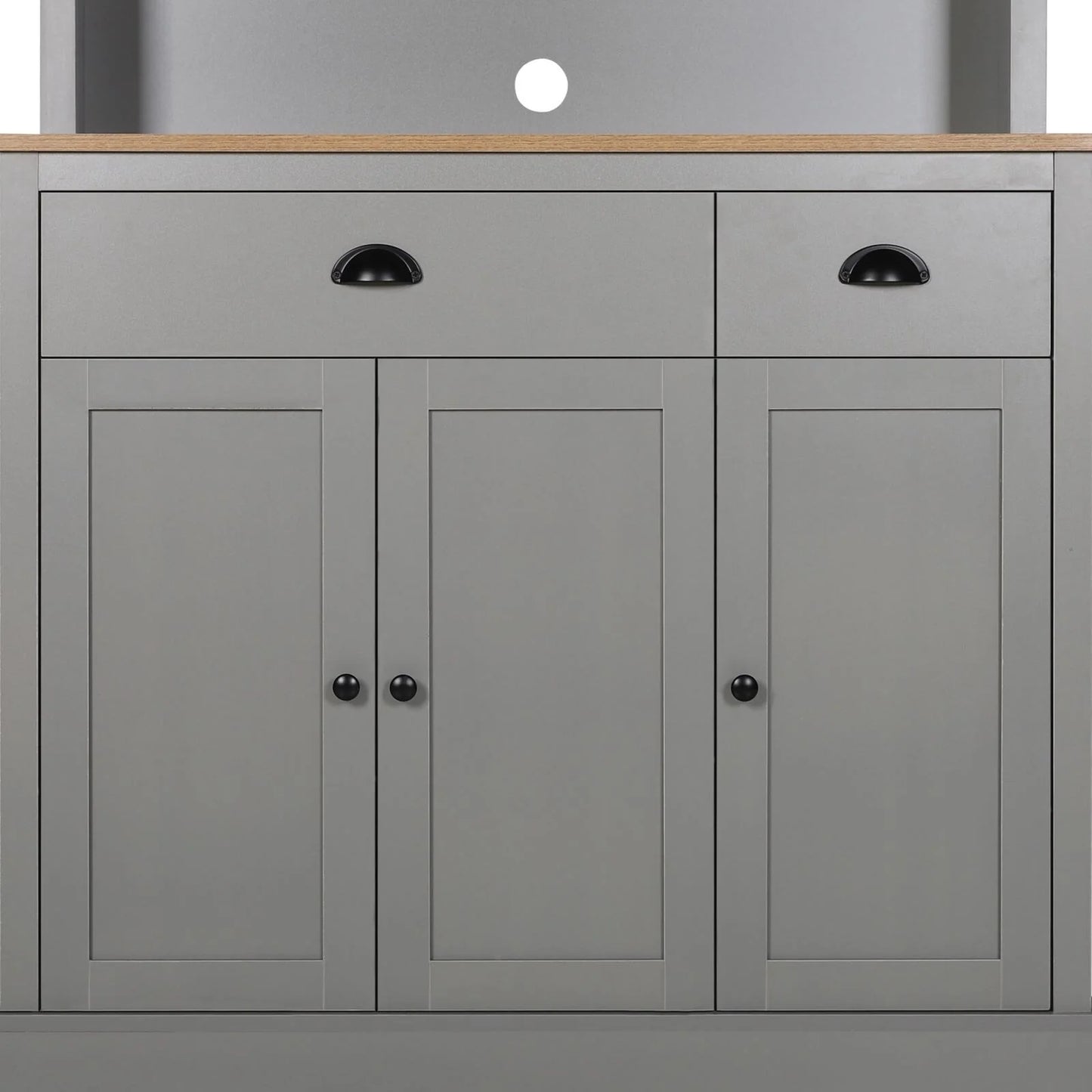 VEIKOUS Pantry Kitchen Cabinet Storage with Microwave Stand and 3 Adjustable Shelves