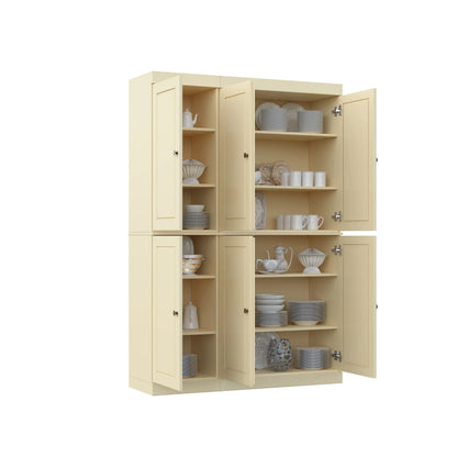 Palace Imports 100% Solid Wood 48.5" China Pantry Cabinet with Solid or Clear Glass Doors and Adjustable Shelves - 48.5" x 71.5"