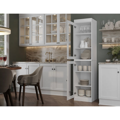 100% Solid Wood 16.5" Kitchen Pantry Cabinet with Doors by Palace Imports