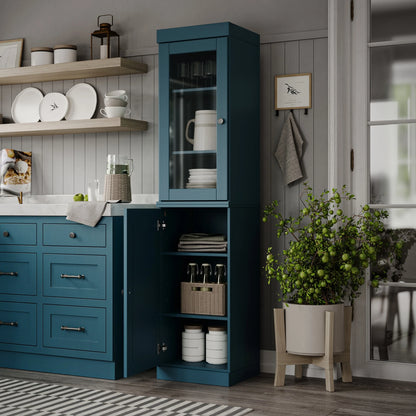100% Solid Wood 16.5" Kitchen Pantry Cabinet with Doors by Palace Imports