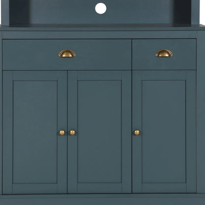VEIKOUS Pantry Kitchen Cabinet Storage with Microwave Stand and 3 Adjustable Shelves
