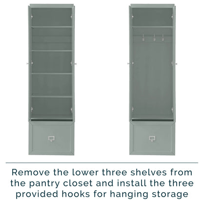 Crosley Harper Convertible Pantry Closet - 12.5" x 22" x 74"