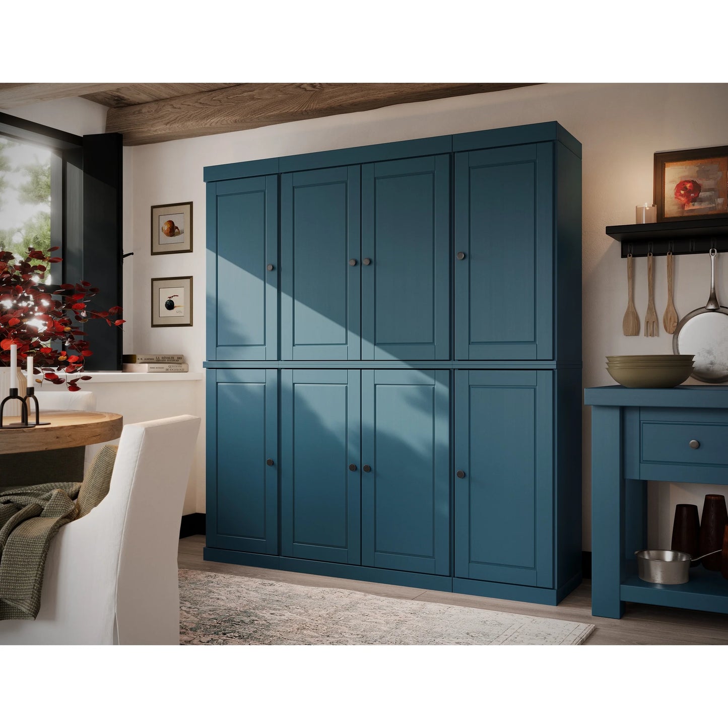 100% Solid Wood 65" Kitchen China Pantry Buffet by Palace Imports - 65" x 71.5"