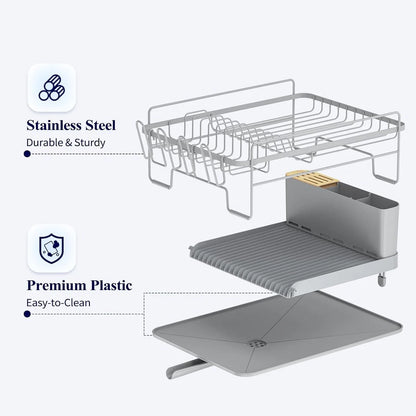 26.7'' Kitsure Large Dish Drying Rack - Extendable Dish Rack