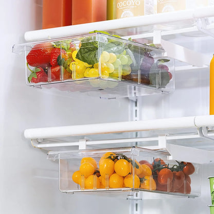 Sorbus Pull Out Fridge Drawer - Attachable Deli Drawer - Adjustable Refrigerator Storage Bin - Clear Design