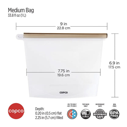 Copco Silicone Food Grade Reusable Storage Bag