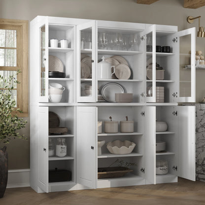 100% Solid Wood 65" Kitchen China Pantry Buffet by Palace Imports - 65" x 71.5"