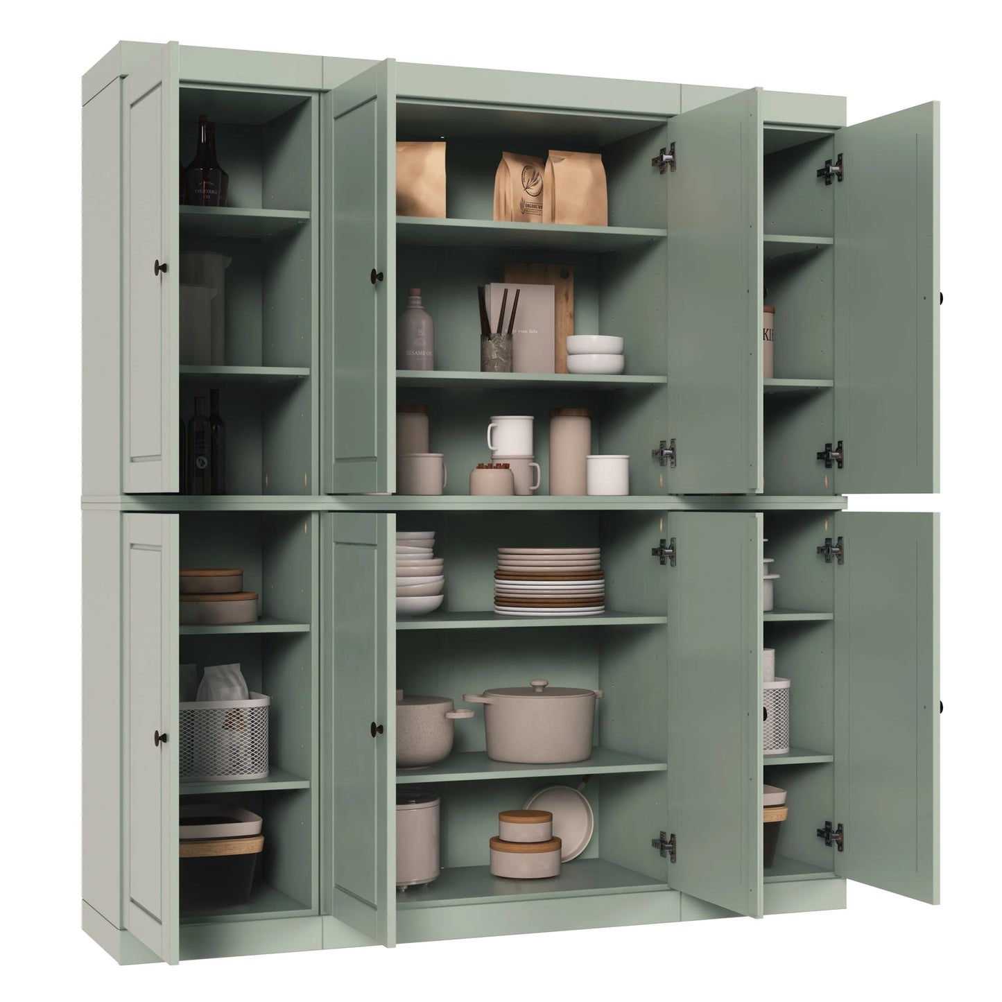 100% Solid Wood 65" Kitchen China Pantry Buffet by Palace Imports - 65" x 71.5"