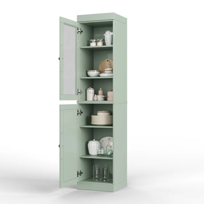 100% Solid Wood 16.5" Kitchen Pantry Cabinet with Doors by Palace Imports