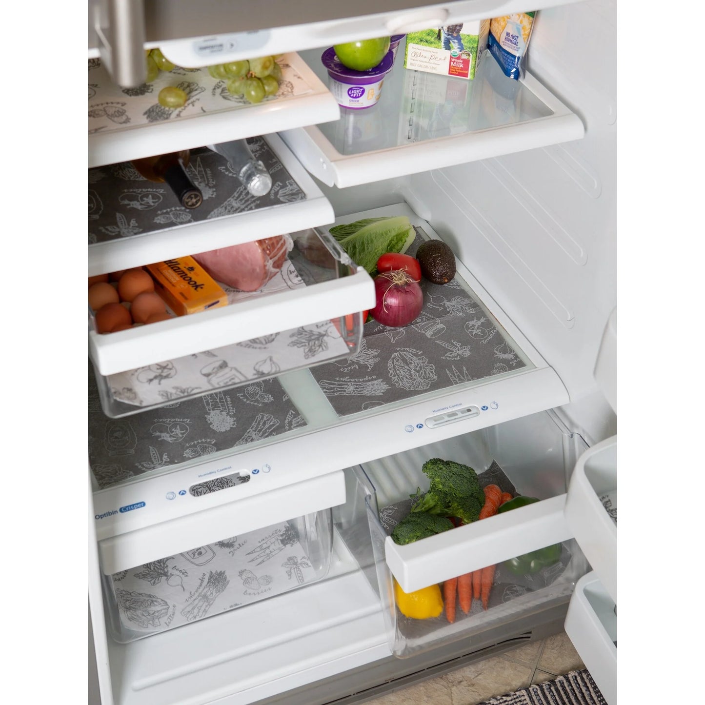 DII Nautical Blue Market Print Fridge Liner (Set of 6)