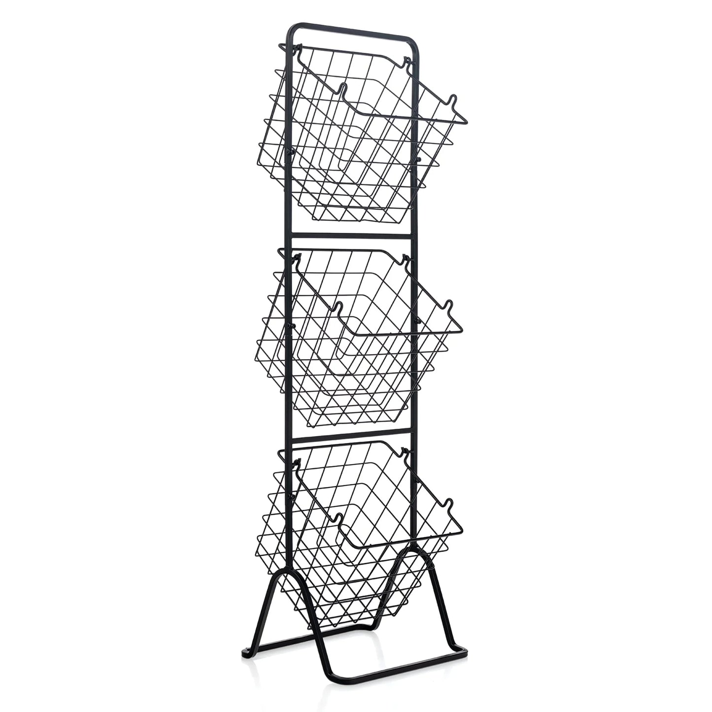 Costway 3-Tier Wire Fruit Basket Stand Kitchen Snack Vegetable Storage - See Details
