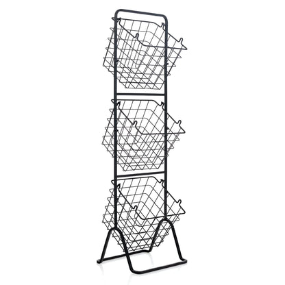 Costway 3-Tier Wire Fruit Basket Stand Kitchen Snack Vegetable Storage - See Details
