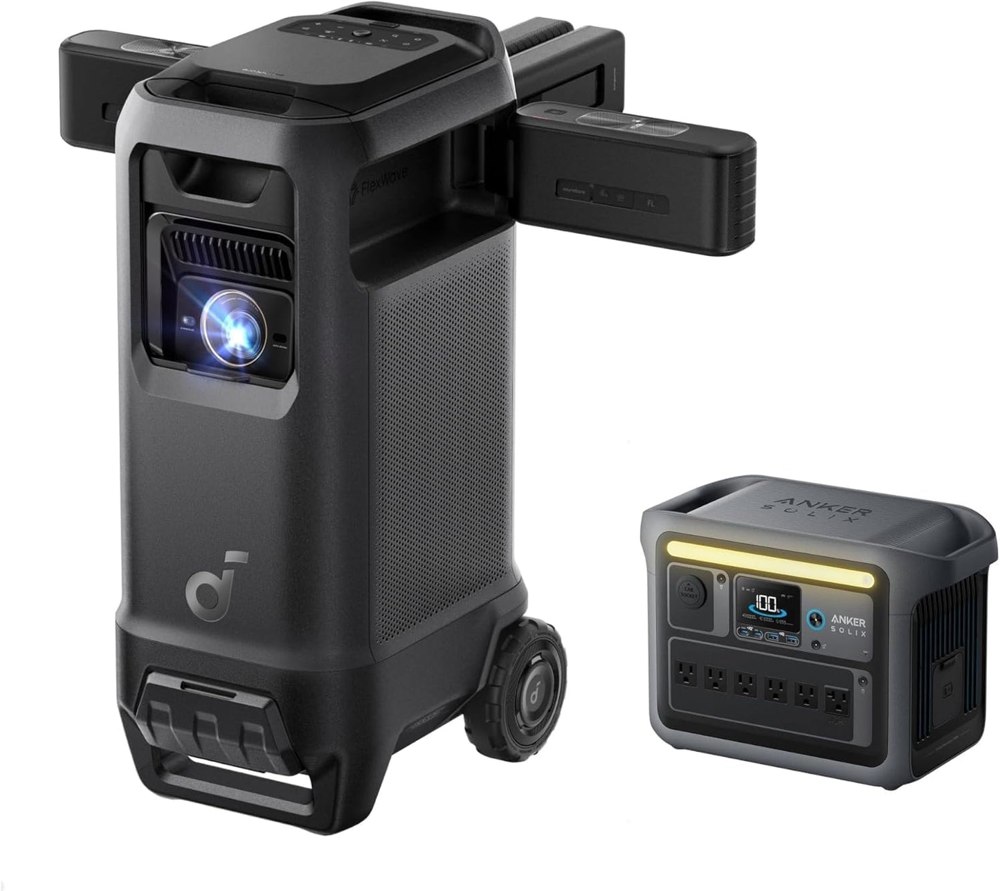 soundcore Nebula X1 Pro Mobile Theater: 4K Triple Laser Projector with 200" Silent Inflatable Screen, 3500 ANSI Lumens, 7.1.4 Dolby Atmos, 56000:1 Contrast, Optical Zoom, Wireless Battery Pump