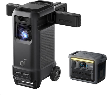 soundcore Nebula X1 Pro Mobile Theater: 4K Triple Laser Projector with 200" Silent Inflatable Screen, 3500 ANSI Lumens, 7.1.4 Dolby Atmos, 56000:1 Contrast, Optical Zoom, Wireless Battery Pump