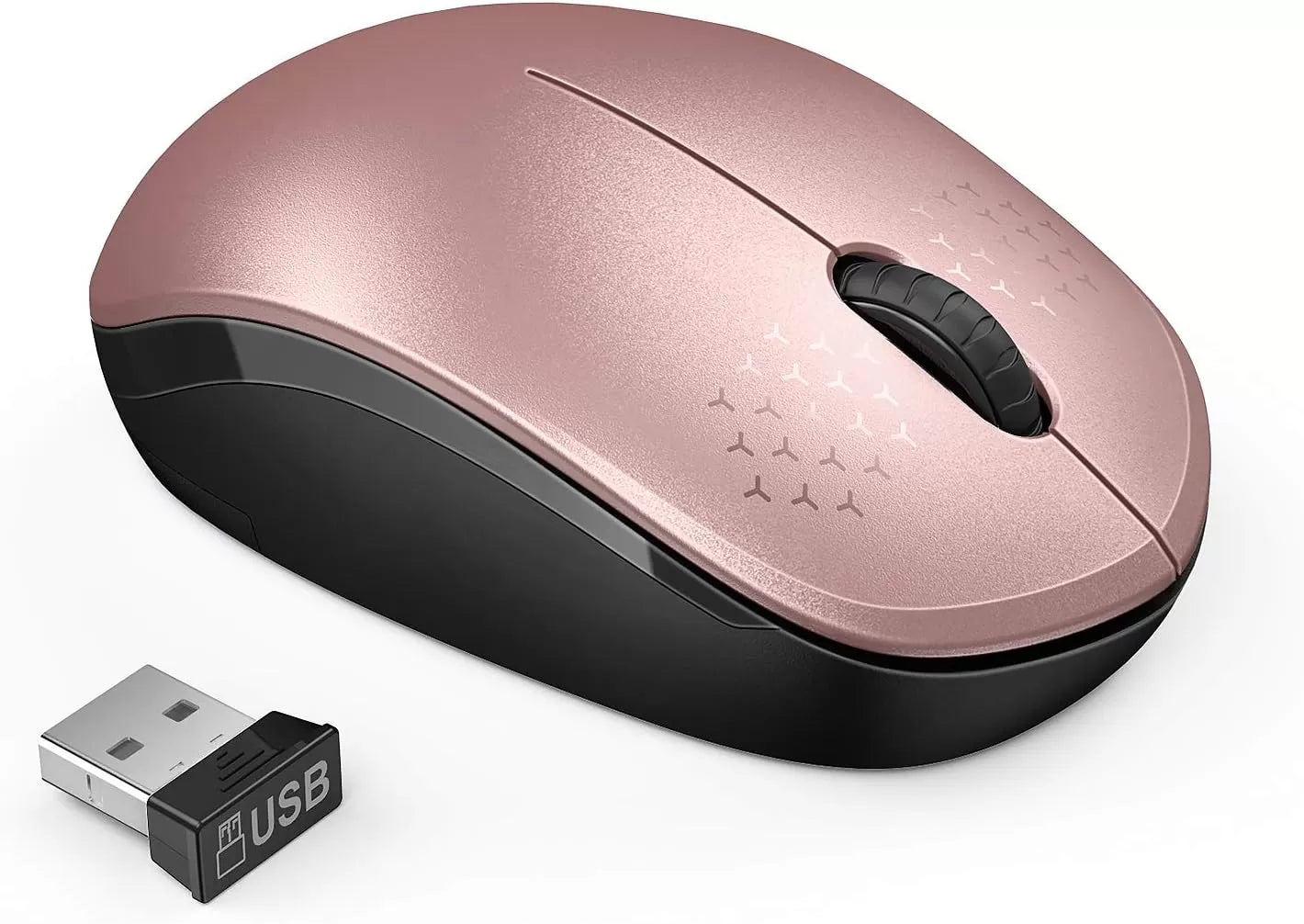 seenda Wireless Mouse, 2.4G Noiseless Mouse with USB Receiver - Portable Computer Mice for PC, Tablet, Laptop with Windows System - Mint Green