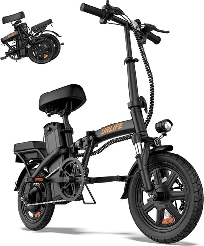 Folding Electric Bike for Adults, 14" Portable Commuter ebikes