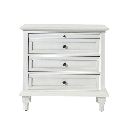 Galatea 3 - Drawer Nightstand Chest with Built-In Outlets