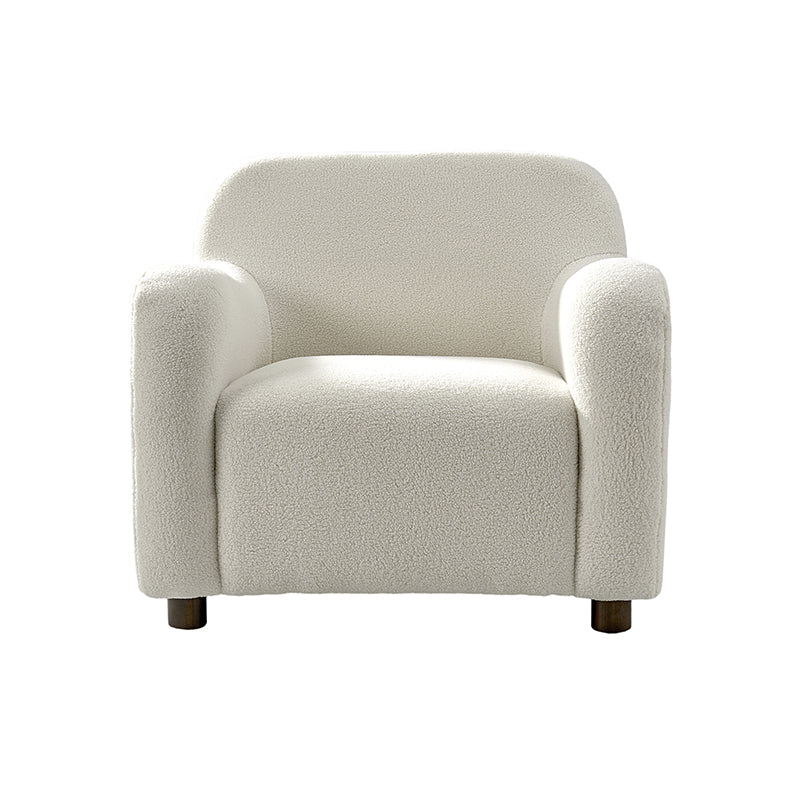 Heinrich 35" Wide Boucle Upholstered Armchair  with Solid Wood Legs