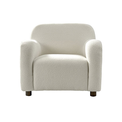 Heinrich 35" Wide Boucle Upholstered Armchair  with Solid Wood Legs