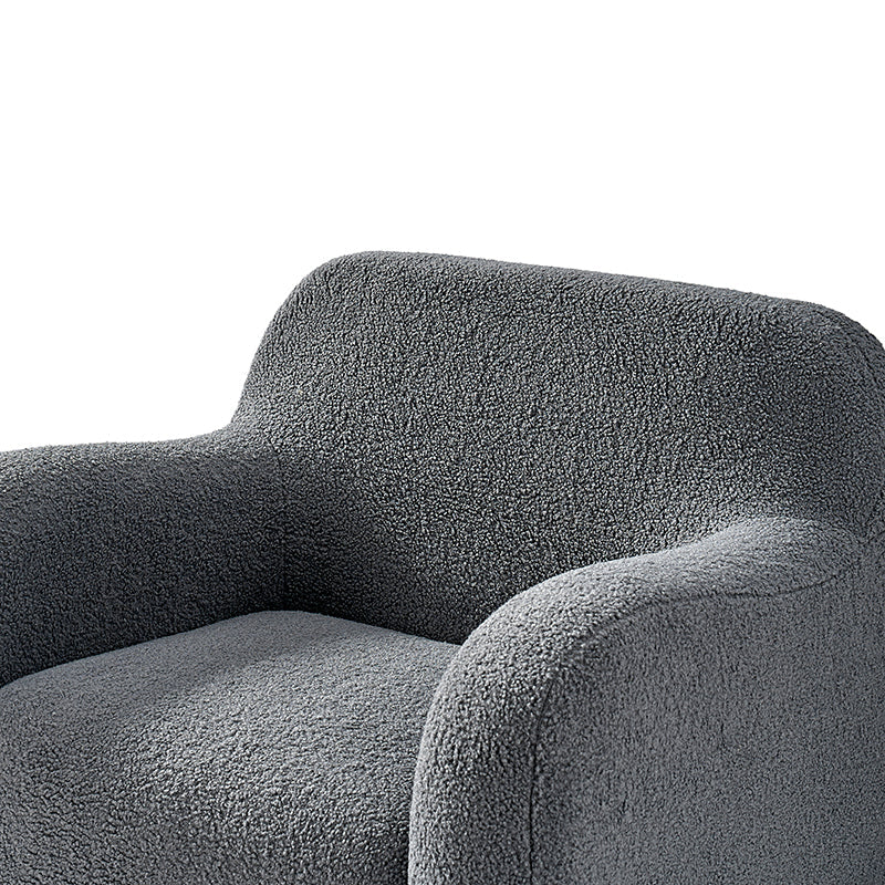Heinrich 35" Wide Boucle Upholstered Armchair  with Solid Wood Legs