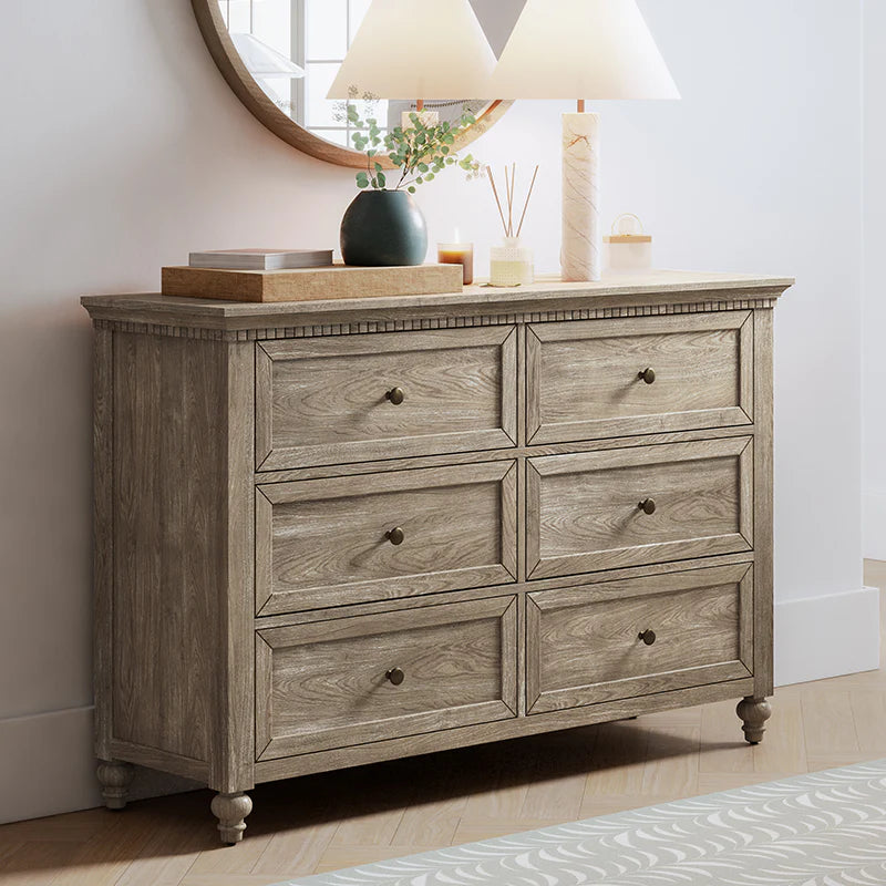 Benedikt 54" Wide 6 Drawer Dresser