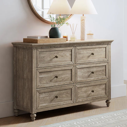 Benedikt 54" Wide 6 Drawer Dresser