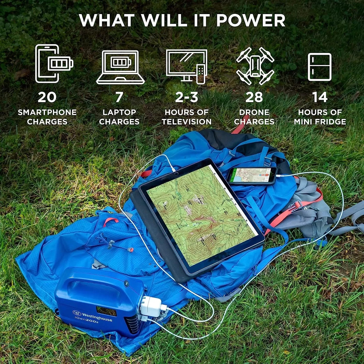 Westinghouse 155Wh 150 Peak Watt Portable Power Station and Solar Generator, Pure Sine Wave AC Outlet, Backup Lithium Battery for Camping, Home, Travel, Indoor/Outdoor Use (Solar Panel Not Included)
