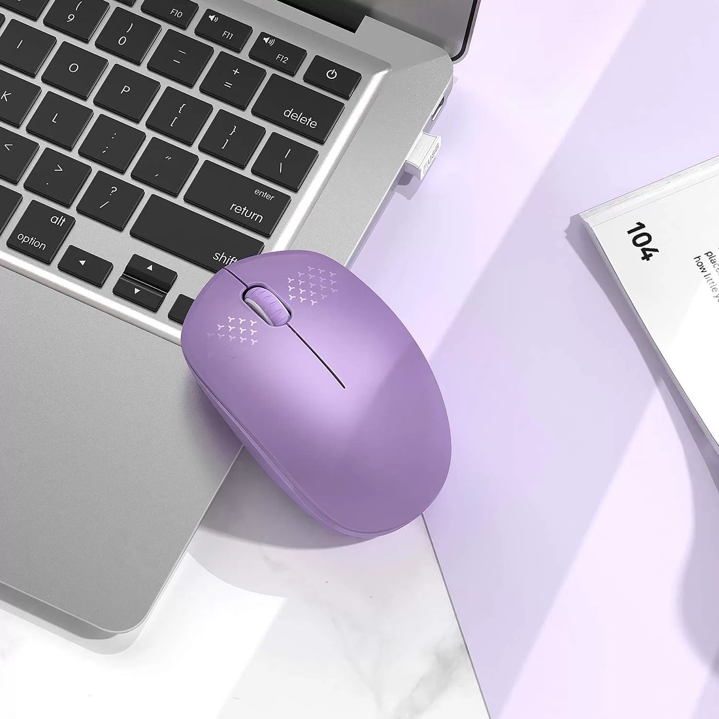 seenda Wireless Mouse, 2.4G Noiseless Mouse with USB Receiver - Portable Computer Mice for PC, Tablet, Laptop with Windows System - Mint Green