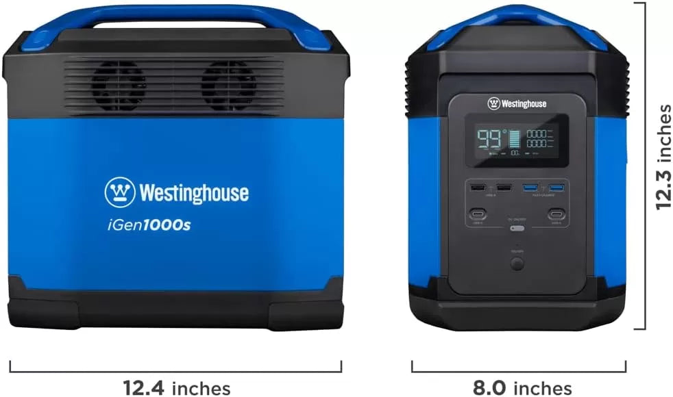 Westinghouse 155Wh 150 Peak Watt Portable Power Station and Solar Generator, Pure Sine Wave AC Outlet, Backup Lithium Battery for Camping, Home, Travel, Indoor/Outdoor Use (Solar Panel Not Included)