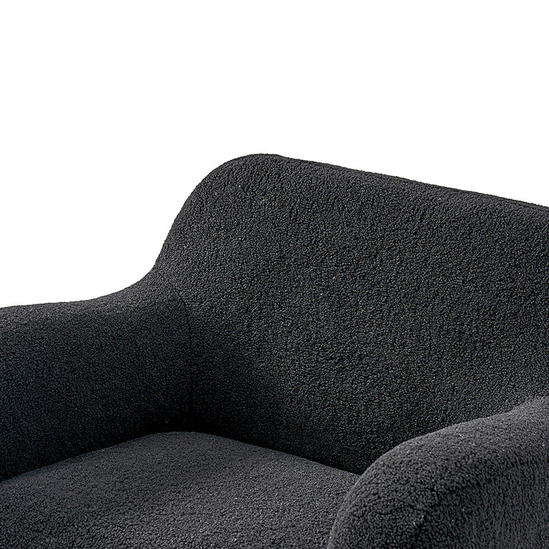 Heinrich 35" Wide Boucle Upholstered Armchair  with Solid Wood Legs