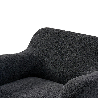 Heinrich 35" Wide Boucle Upholstered Armchair  with Solid Wood Legs