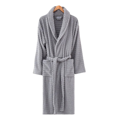 Ozan Premium Home Azure Bathrobes Collection 100% Turkish Cotton Unisex Terry Cloth Bathrobe