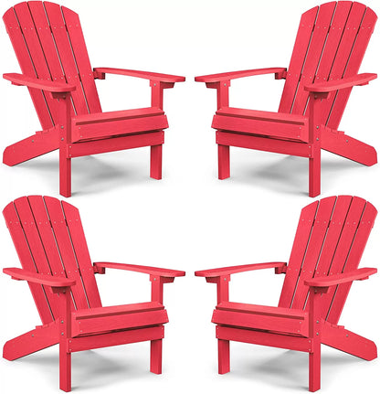 Adirondack Chair ,Patio Chairs 5 Steps Easy Installation,Widely Used in Outdoor, Fire Pit, Deck, Outside, Garden, Campfire Chairs