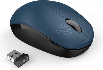 seenda Wireless Mouse, 2.4G Noiseless Mouse with USB Receiver - Portable Computer Mice for PC, Tablet, Laptop with Windows System - Mint Green