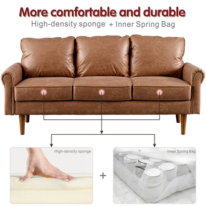 Ainsley 73.6'' Vegan Leather Sofa