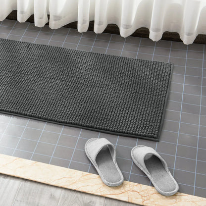 Subrtex Luxury Chenille Bath Rugs Soft Bathroom Mats