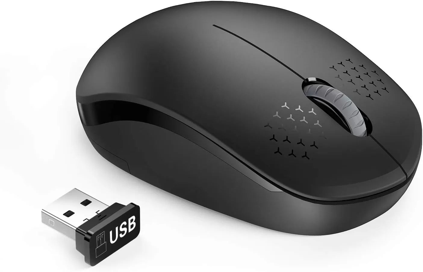 seenda Wireless Mouse, 2.4G Noiseless Mouse with USB Receiver - Portable Computer Mice for PC, Tablet, Laptop with Windows System - Mint Green