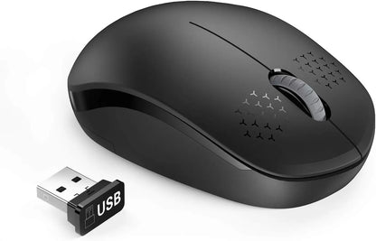 seenda Wireless Mouse, 2.4G Noiseless Mouse with USB Receiver - Portable Computer Mice for PC, Tablet, Laptop with Windows System - Mint Green