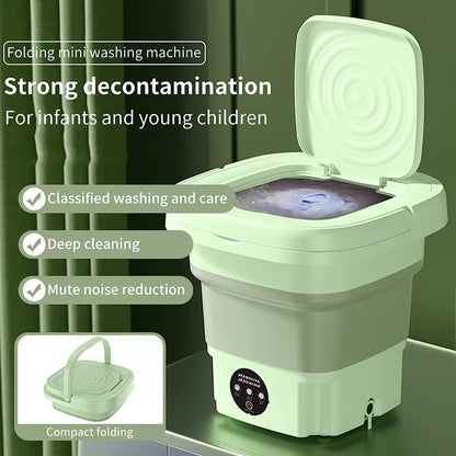 Portable Washing Machine, High Capacity Mini Washer with 3 Modes Deep Cleaning Half Automatic Washt, Foldable Washing Machine with Soft Spin Dry for Socks, Baby Clothes, Towels, Delicate Items (Purple)