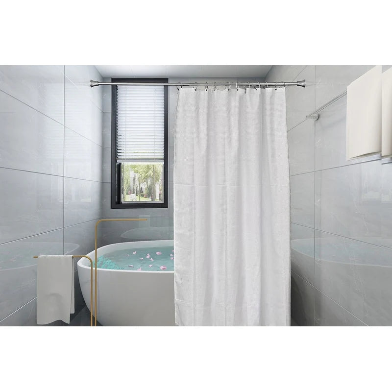 Utopia Alley Adjustable 72-Inch Shower Curtain Tension Rod - Rust-Proof Aluminum with Rubber End Cap, No Drill Installation