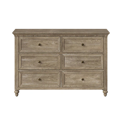 Benedikt 54" Wide 6 Drawer Dresser