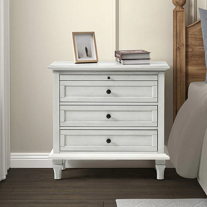 Galatea 3 - Drawer Nightstand Chest with Built-In Outlets