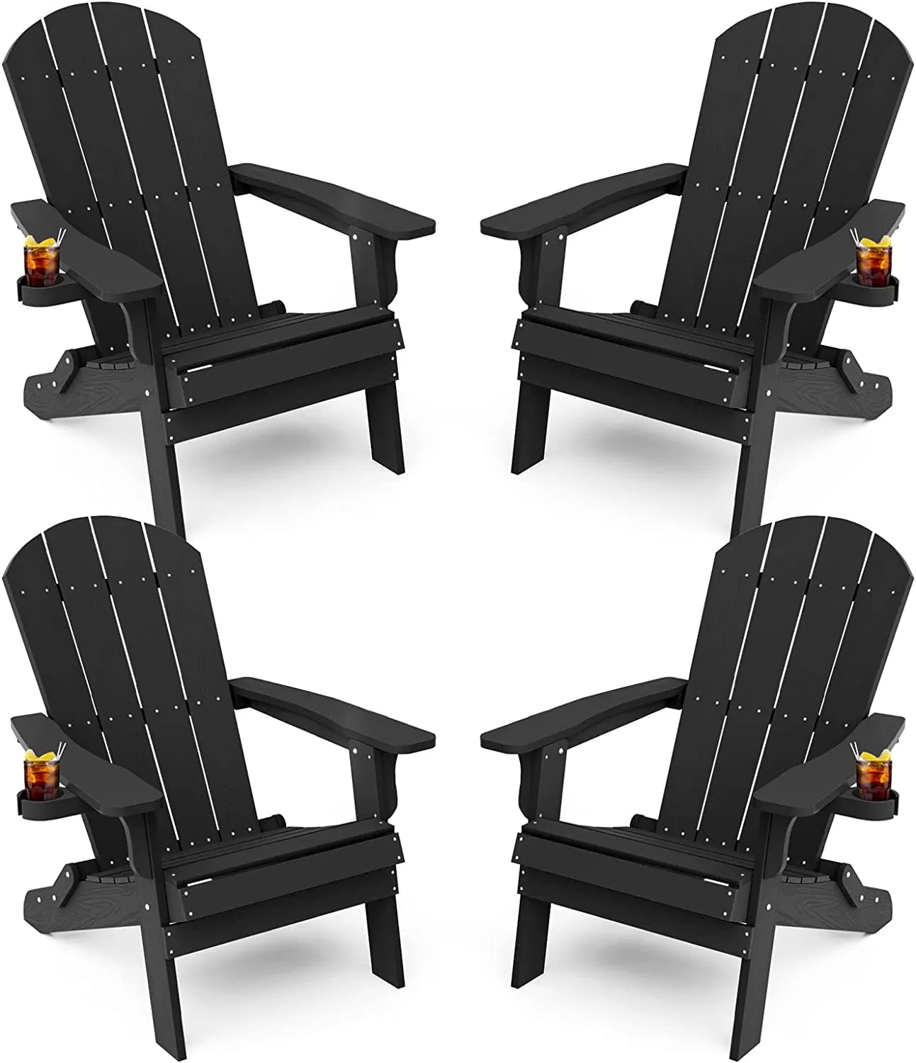 Adirondack Chair ,Patio Chairs 5 Steps Easy Installation,Widely Used in Outdoor, Fire Pit, Deck, Outside, Garden, Campfire Chairs