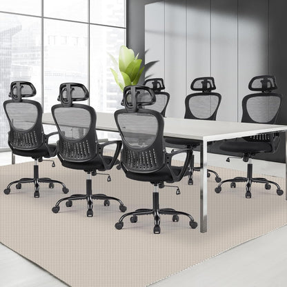 Ergonomic Office Chair, High Back Desk Chair with Headrest, Home Office Swivel Mesh Computer Chair, Executive Office Chair