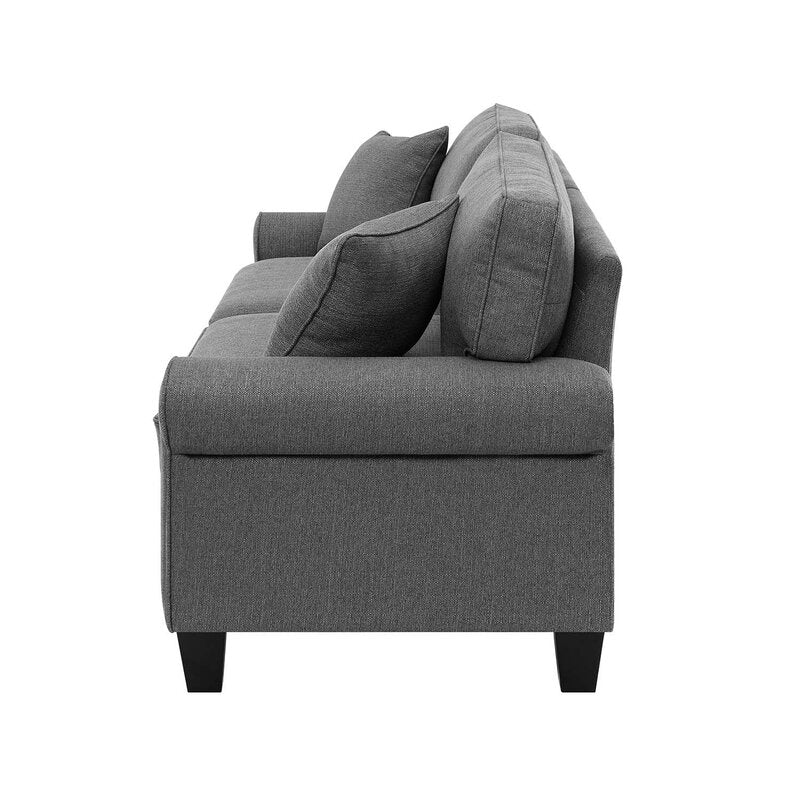 Serta Copenhagen 78" Sofa Couch for Two People with Pillowed Back Cushions and Rounded Arms