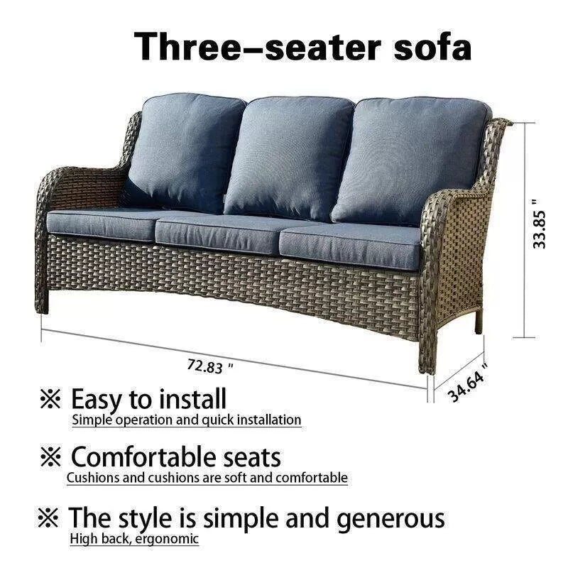 Latimer Wicker/Rattan 5 - Person Seating Group with Cushions