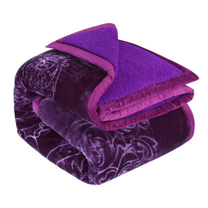 Fleece/ Sherpa Down Alternative 3-piece Comforter Set