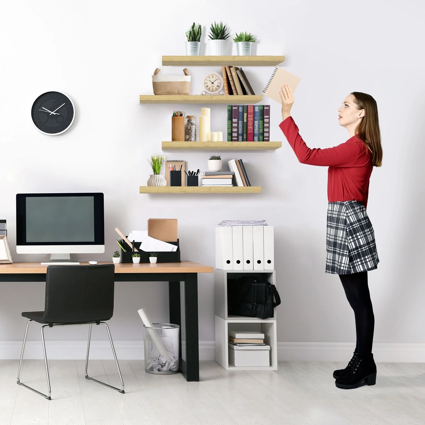 Sorbus Floating Wall Shelves Wall Mounted (4 Pack)