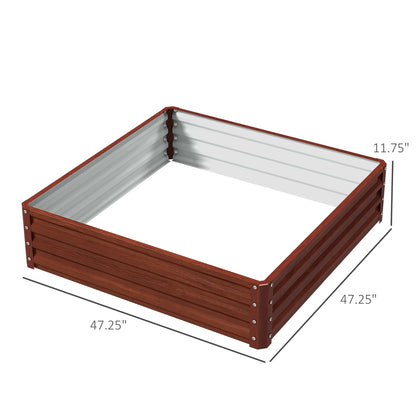 Outsunny Raised Garden Bed Box with Weatherized Steel Frame for Vegetables, Flowers, Plants and Herbs