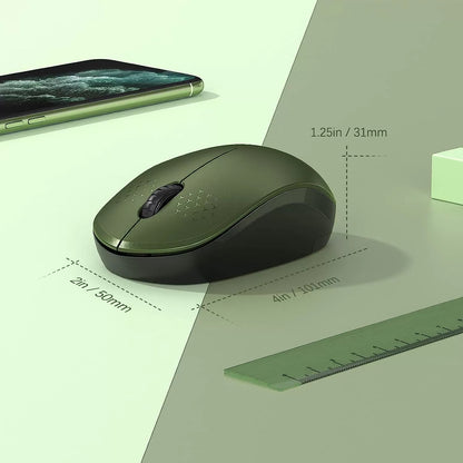 seenda Wireless Mouse, 2.4G Noiseless Mouse with USB Receiver - Portable Computer Mice for PC, Tablet, Laptop with Windows System - Mint Green